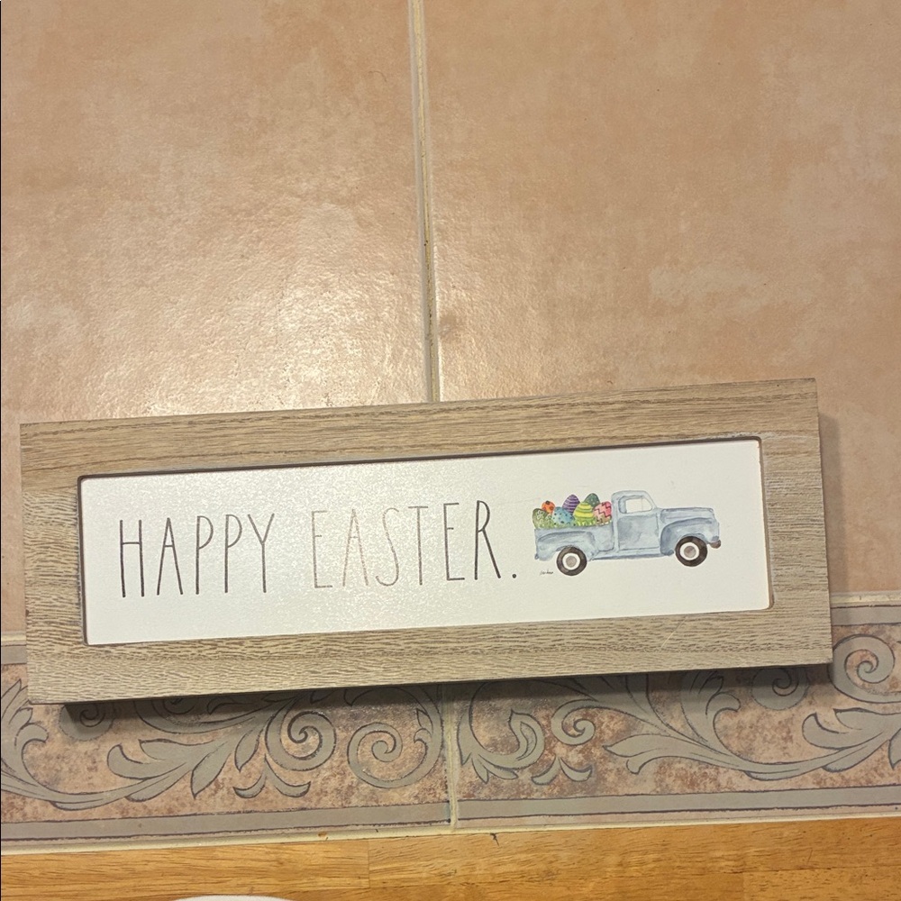 Rae Dunn Wooden Sign with Brown Frame